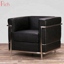 Interior Design Black Leather furniture office Sofa small black couch